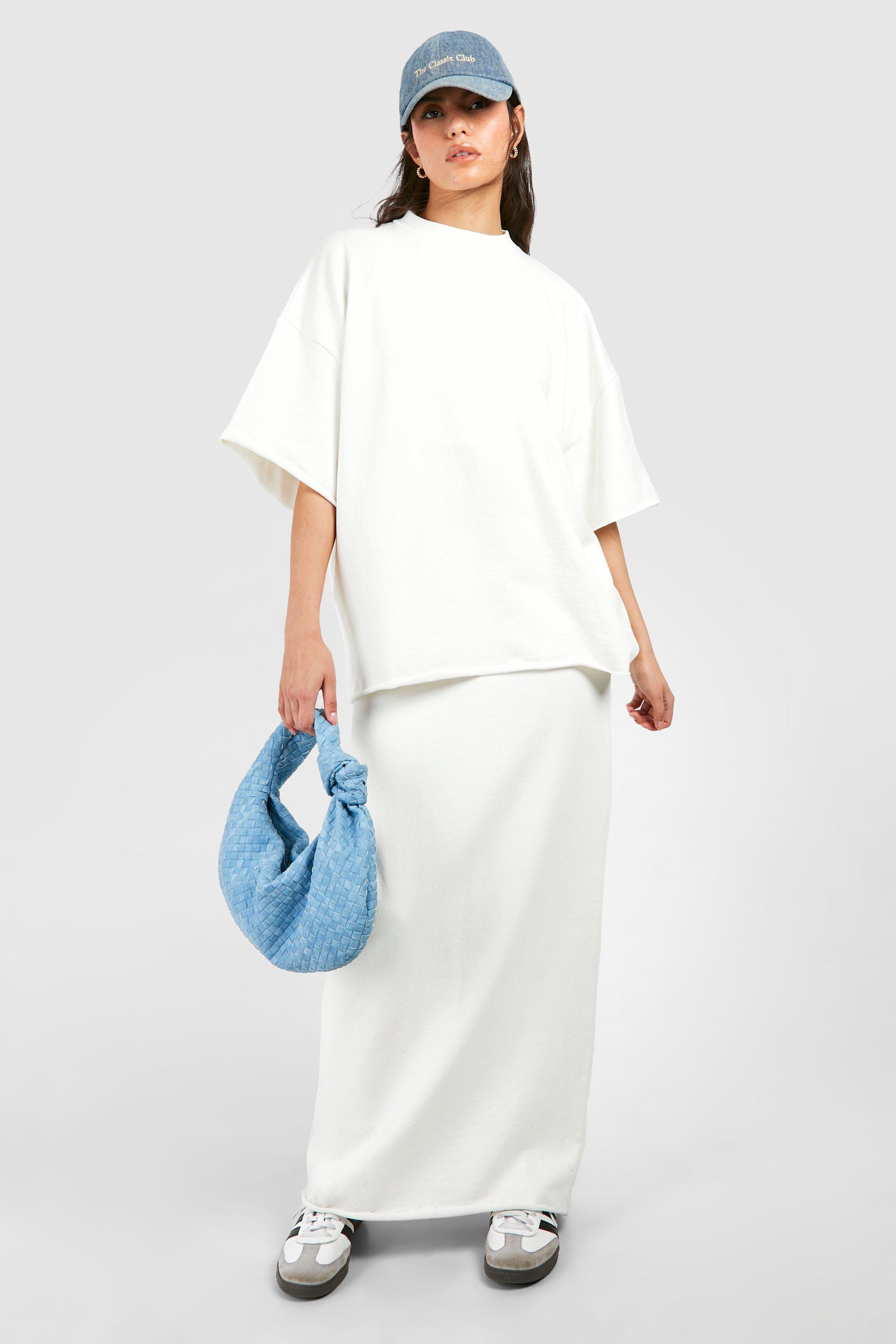 Oversized T shirt And Midi Skirt Set