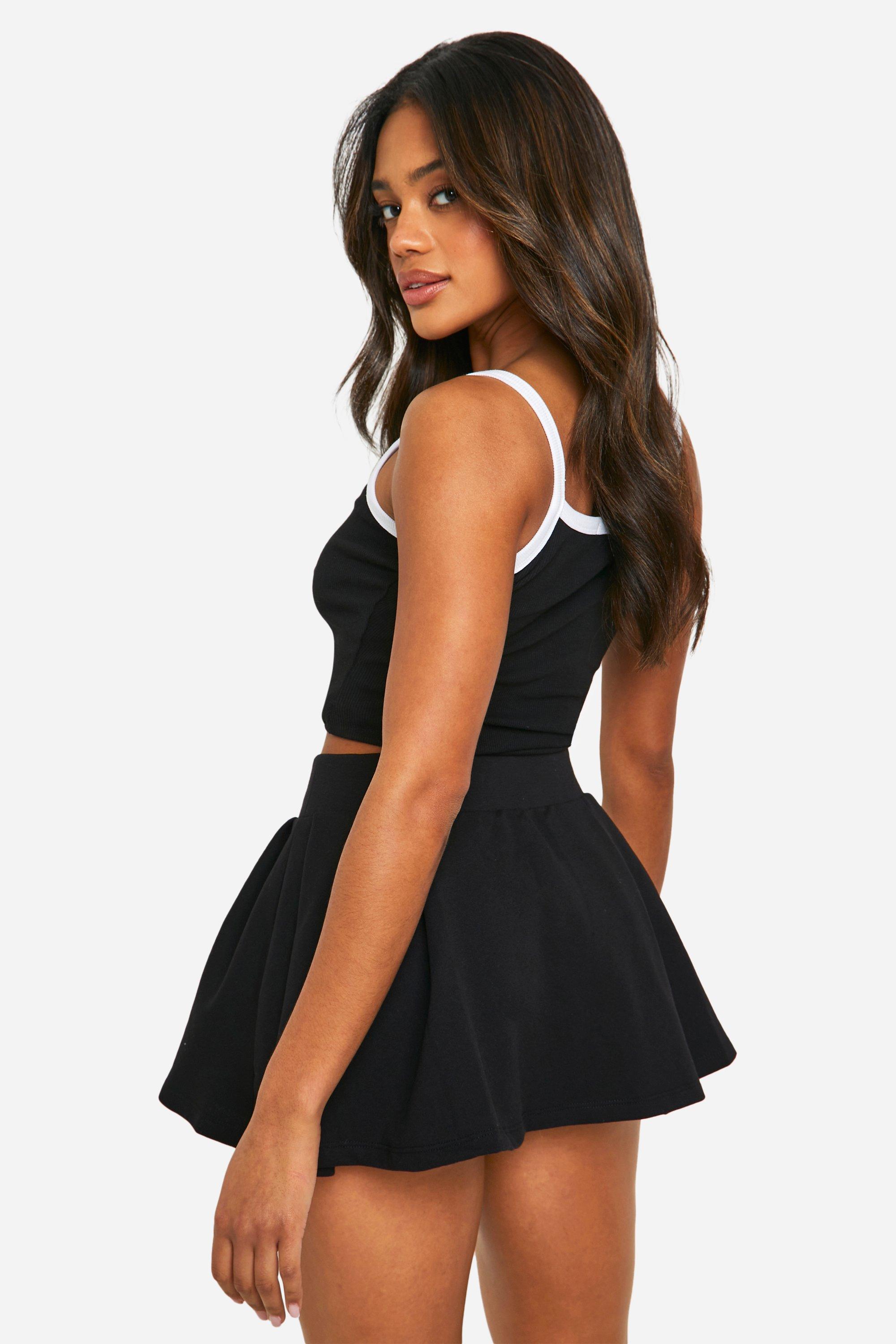 Loopback Pleated Tennis Skirt boohoo