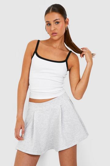 Grey Loopback Pleated Tennis Skirt