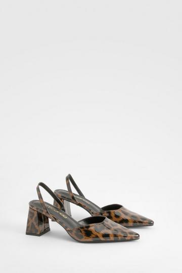 Brede Luipaardprint Pumps Met Blokhakken leopard