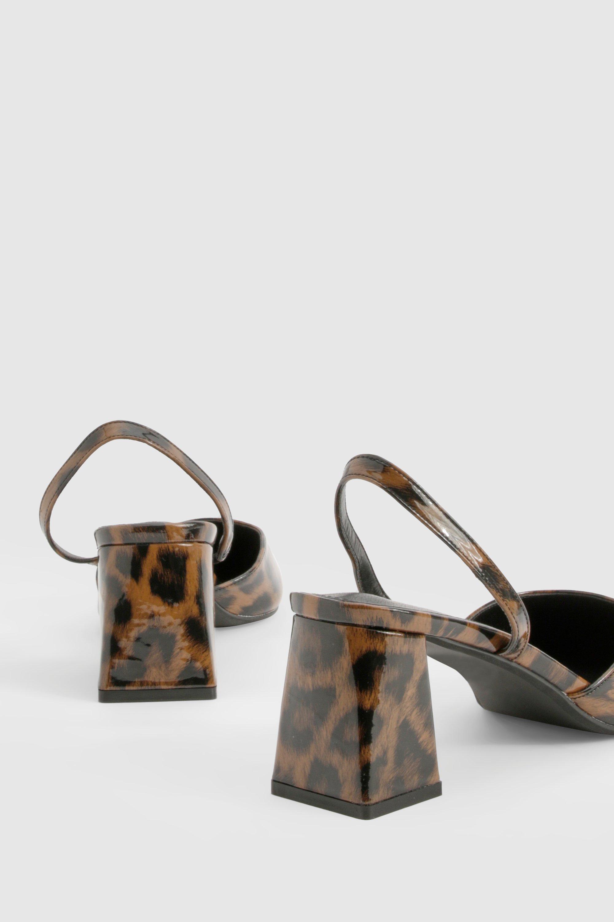 Escarpin leopard talon carre online