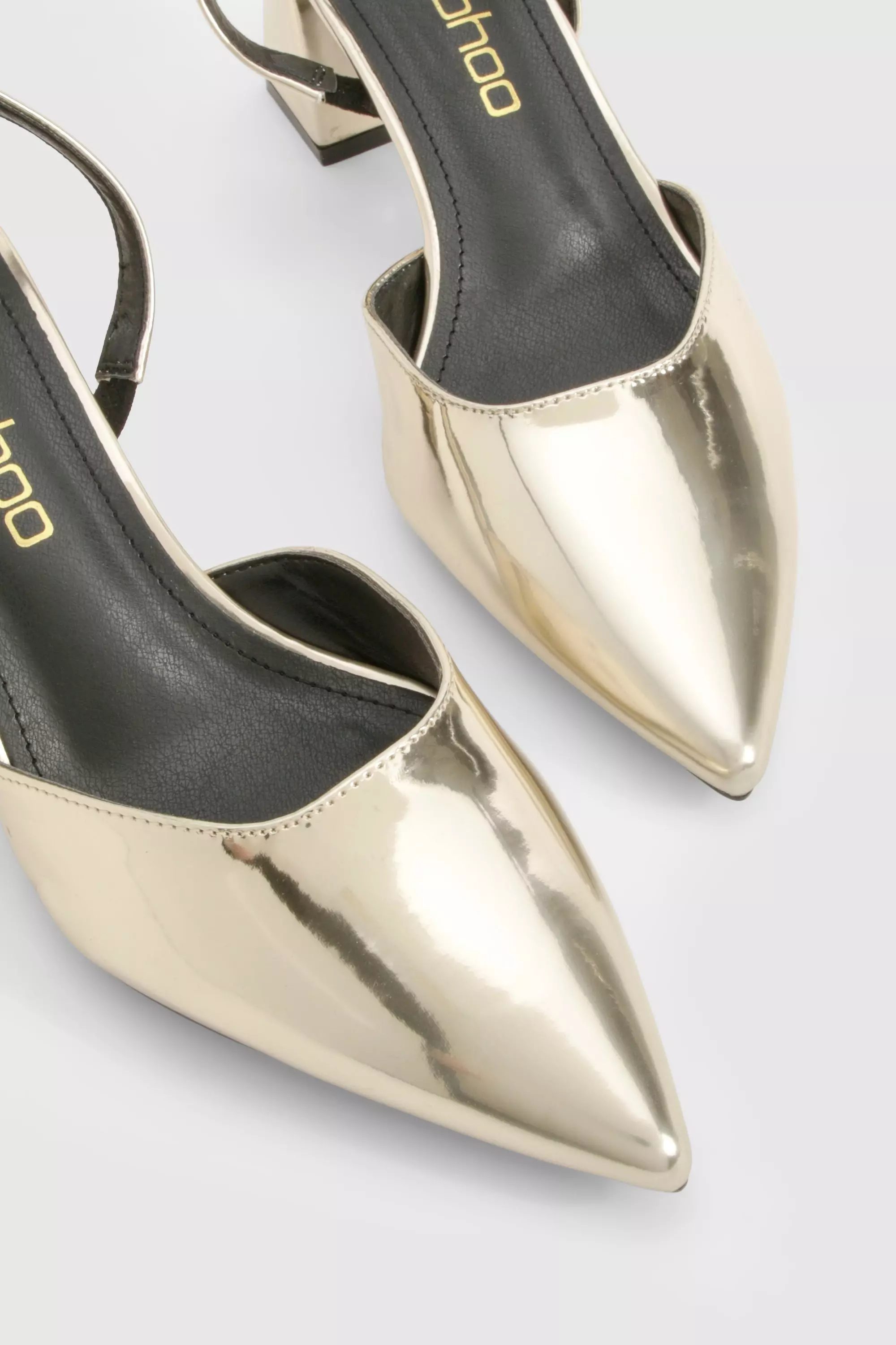 Gold court shoes wide fit sale