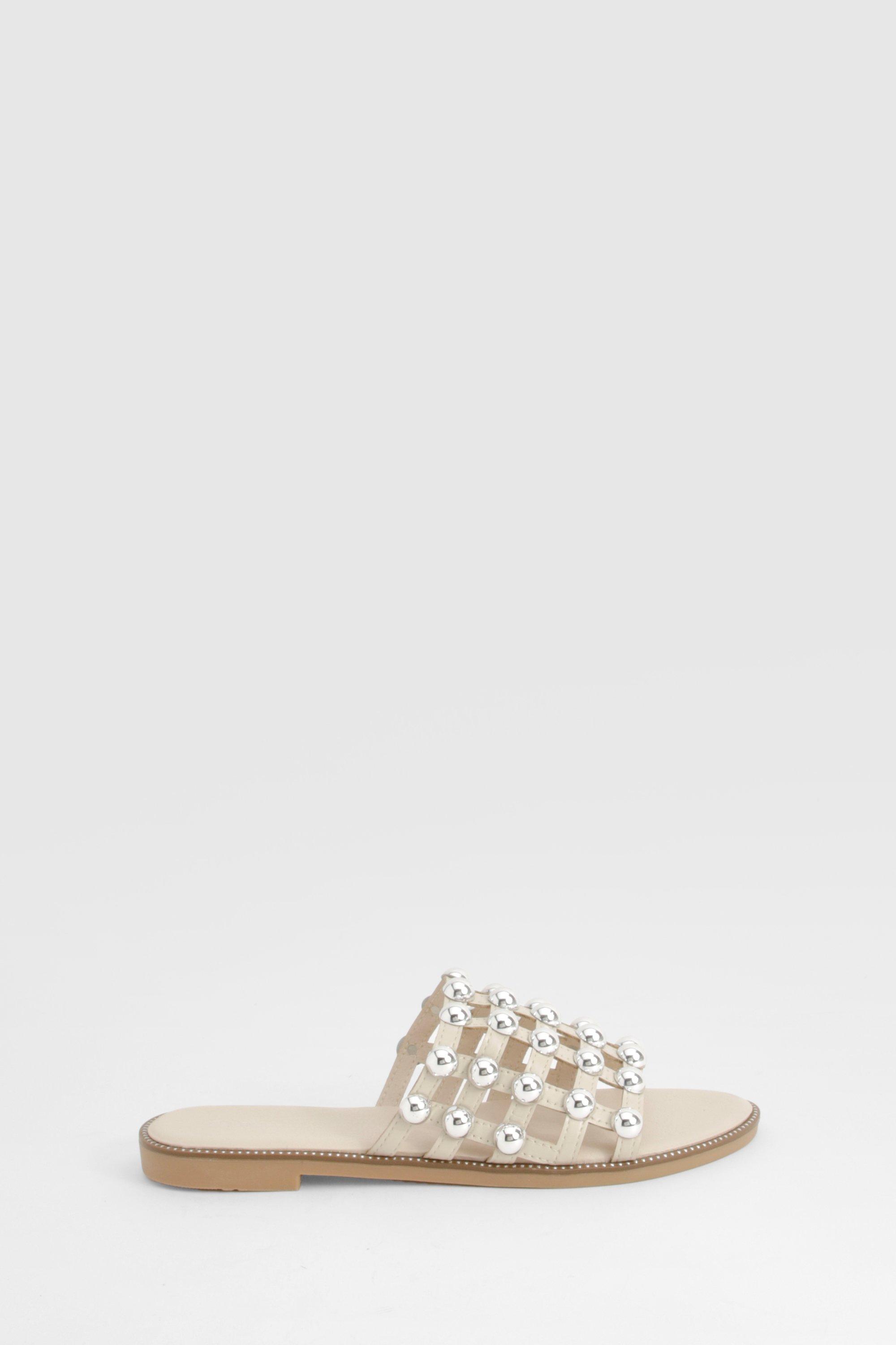 Caged slip on sandals discount