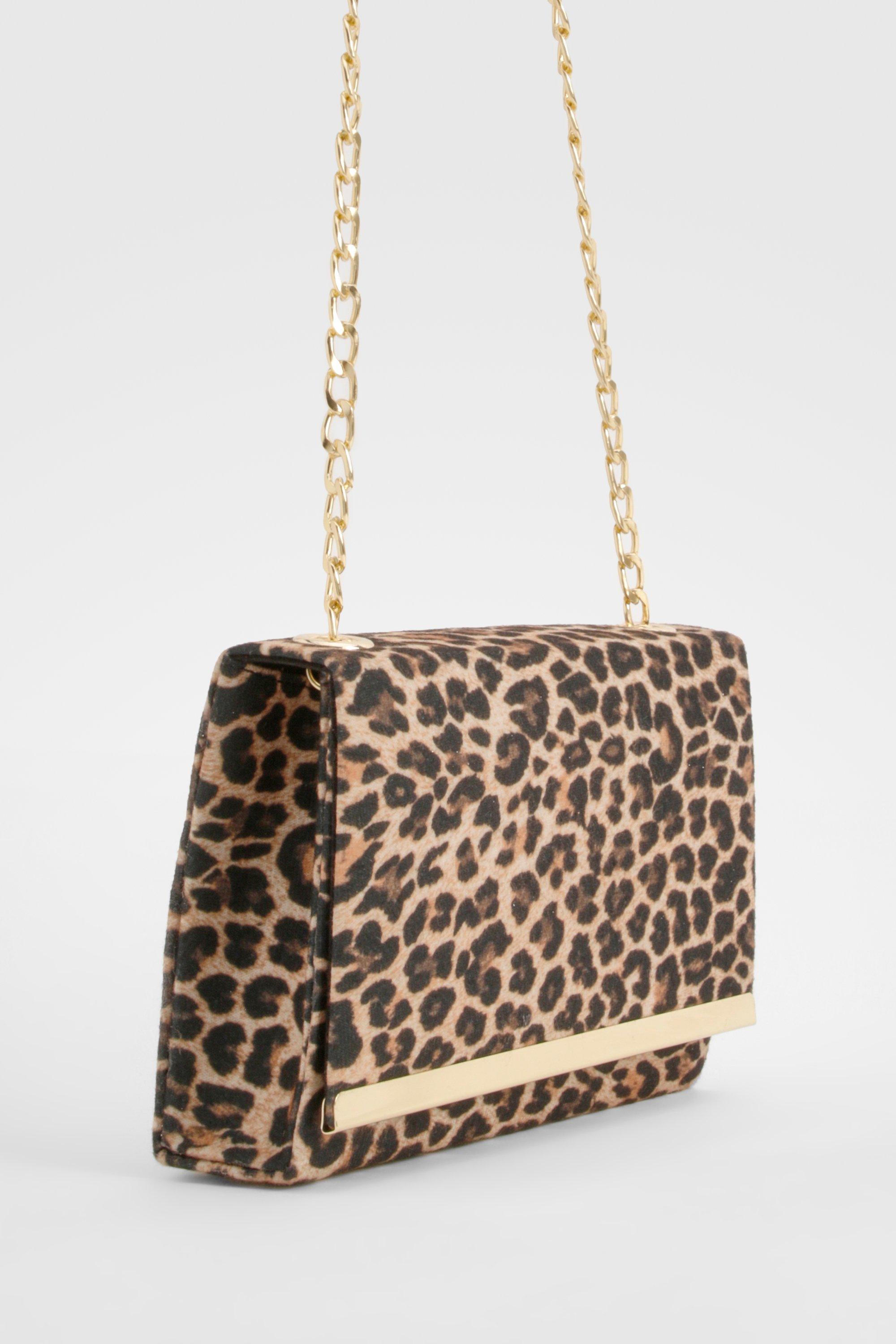 Boohoo leopard print bag sale