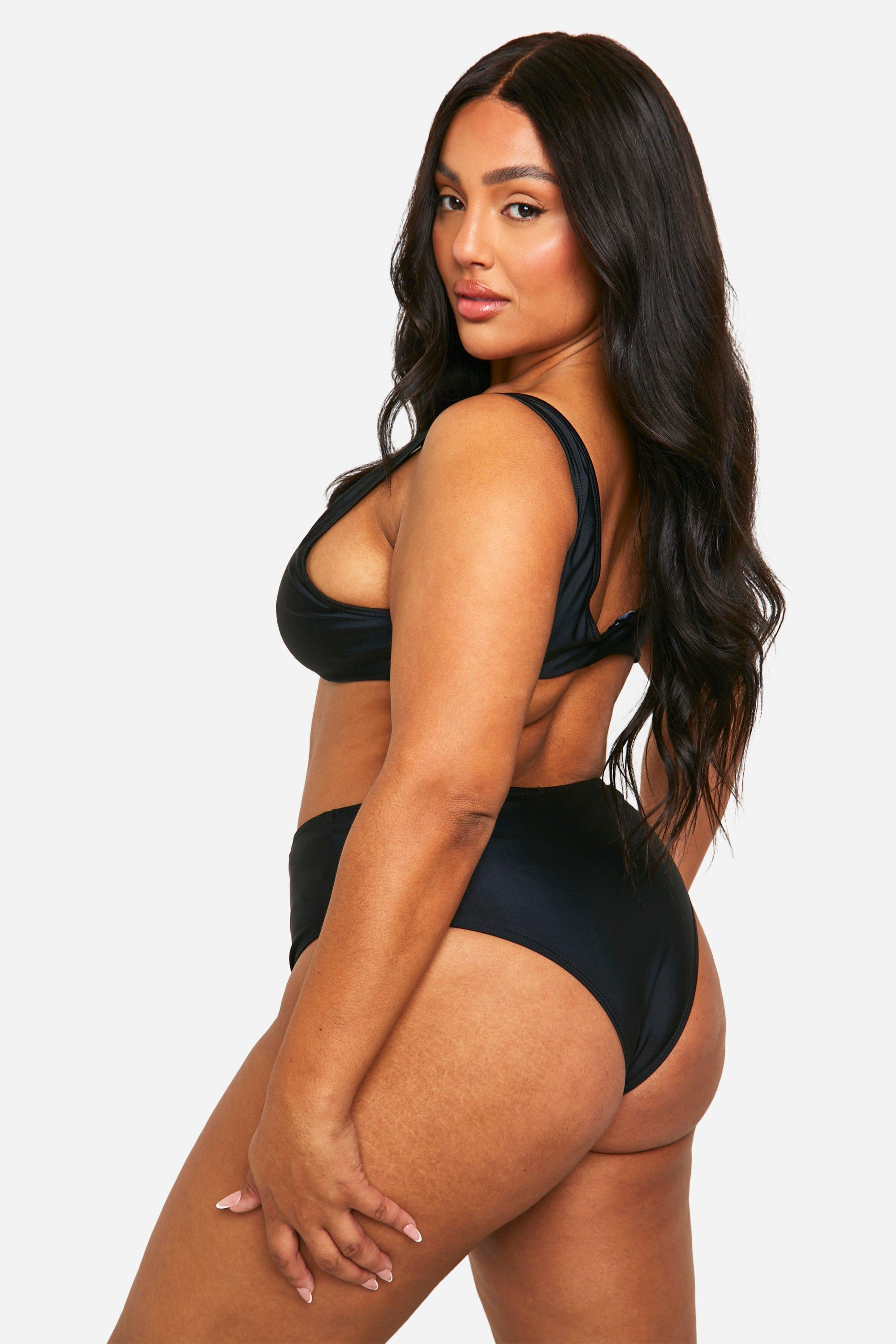 Plus Knot High Waisted Bikini Set boohoo IE