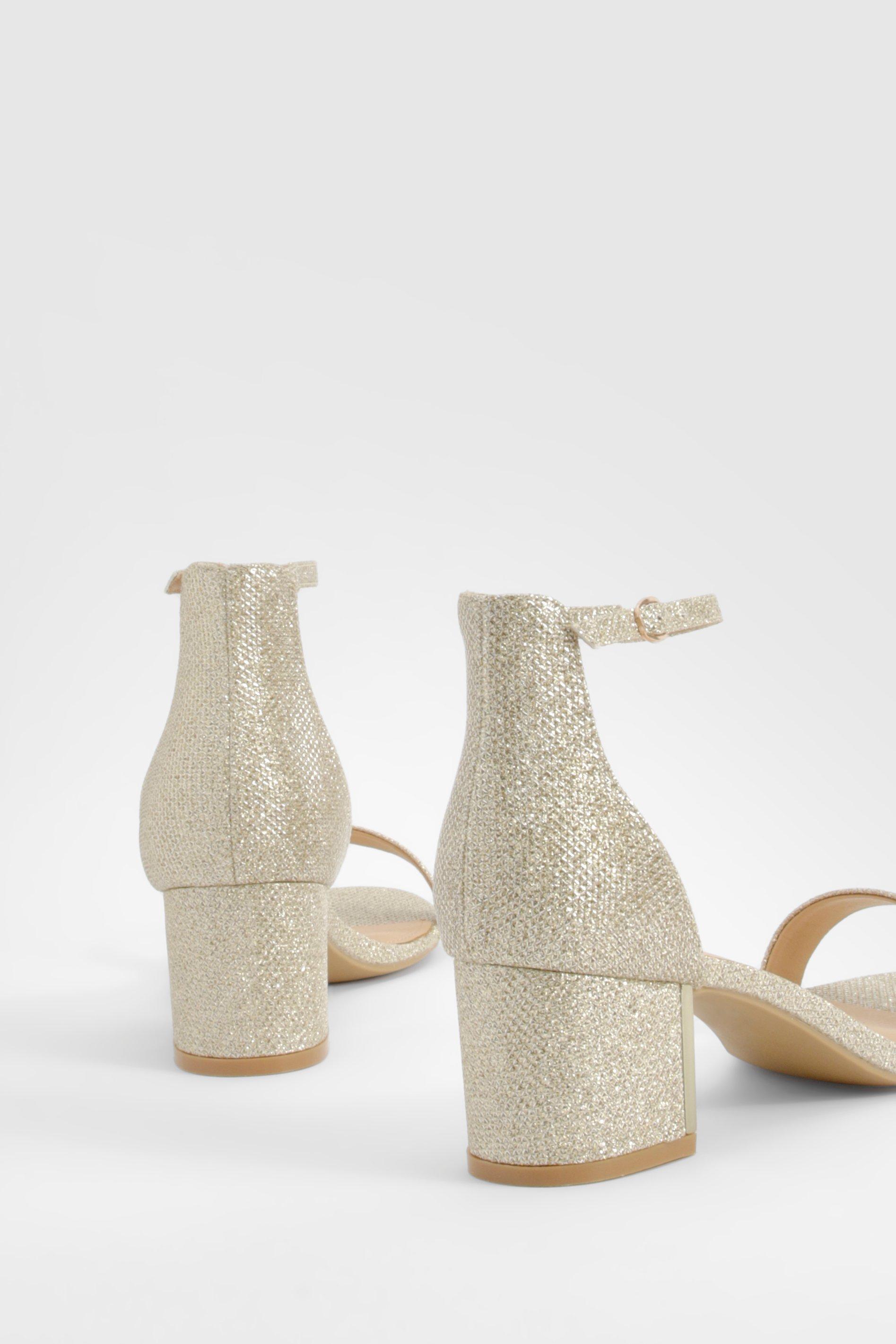 Shimmer block heels hot sale