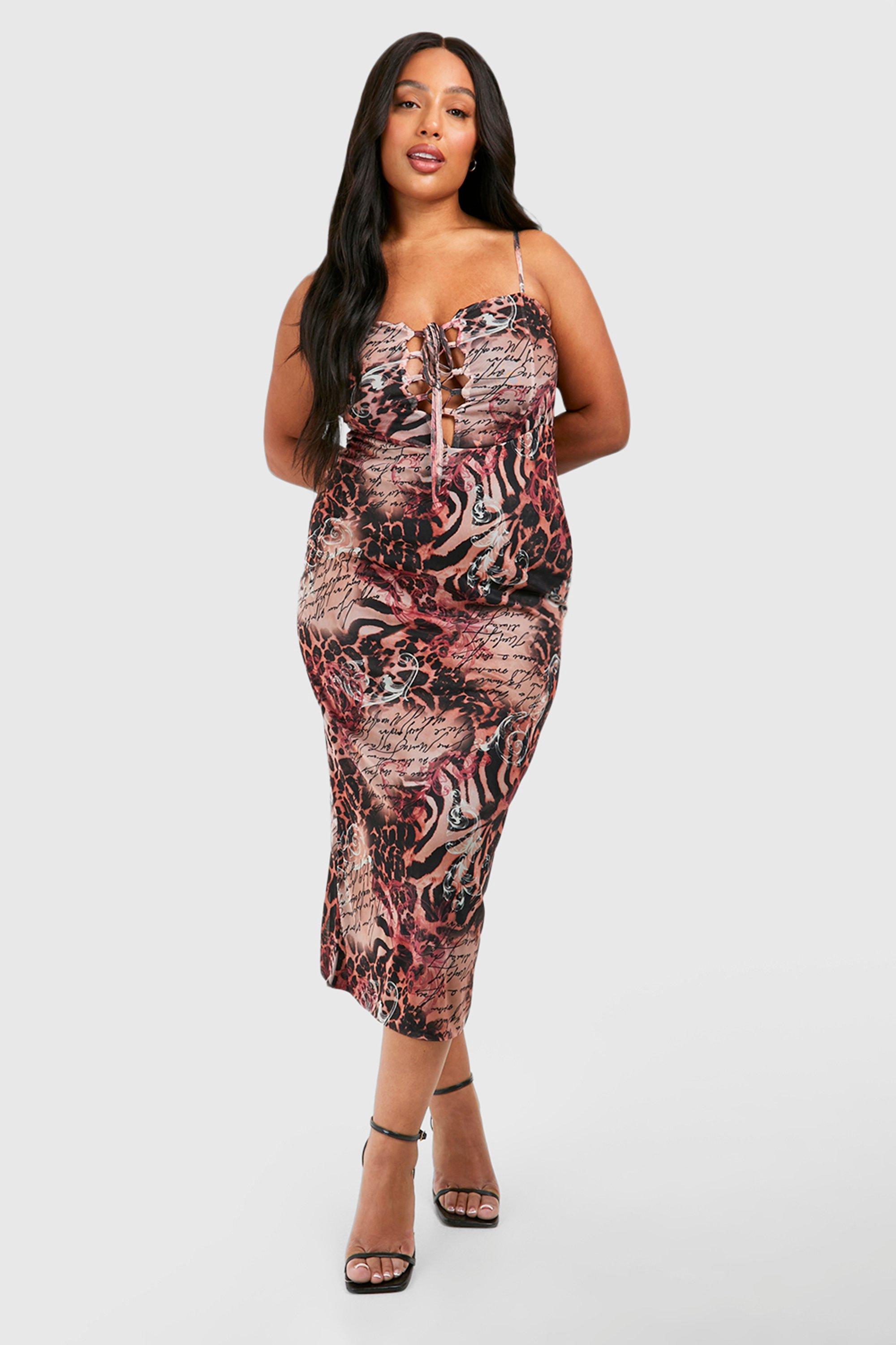 Plus size lace midi dress online
