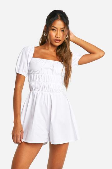 Milk Maid Flippy Playsuit white