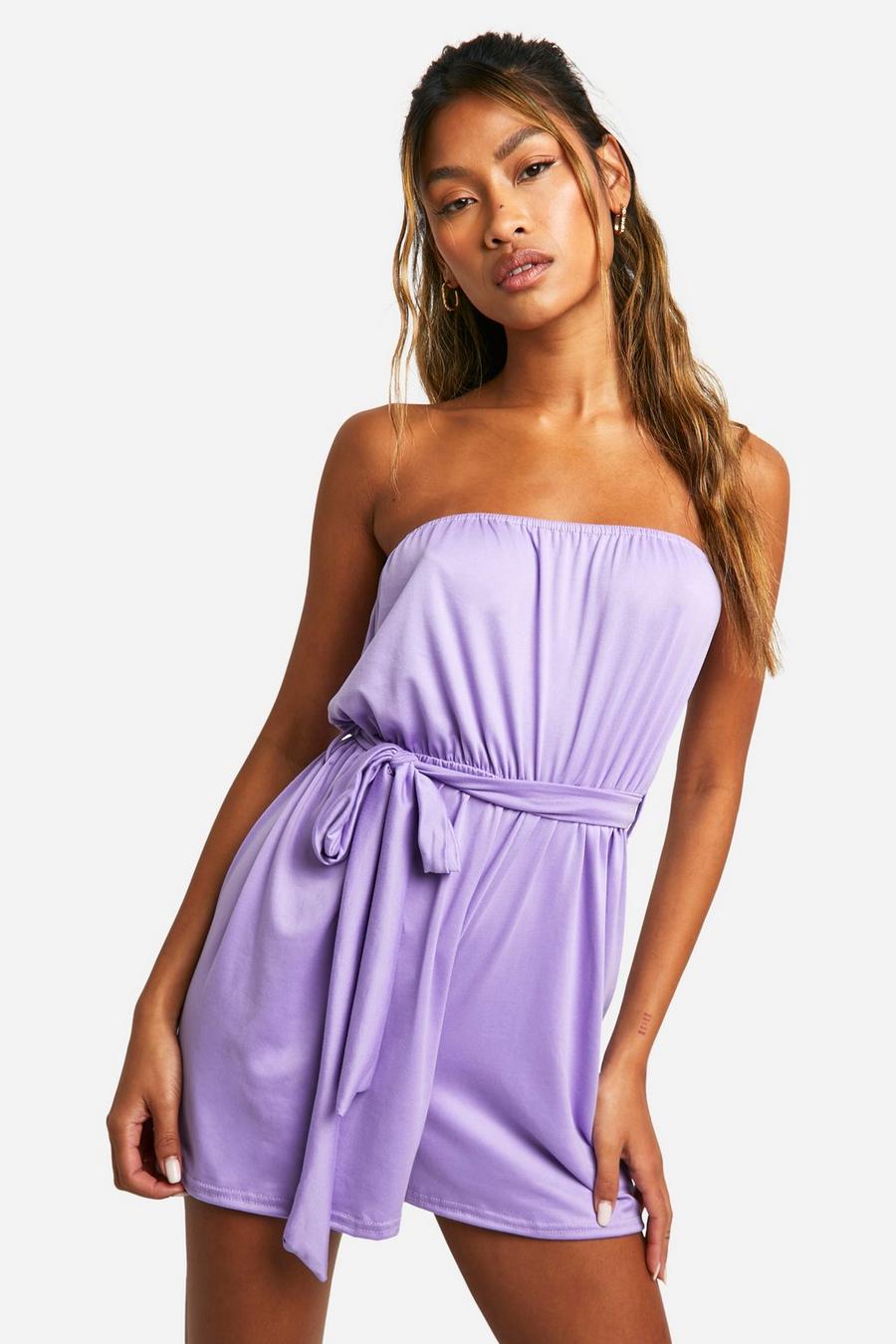 Superweicher Basic Bandeau-Playsuit, Lilac image number 1