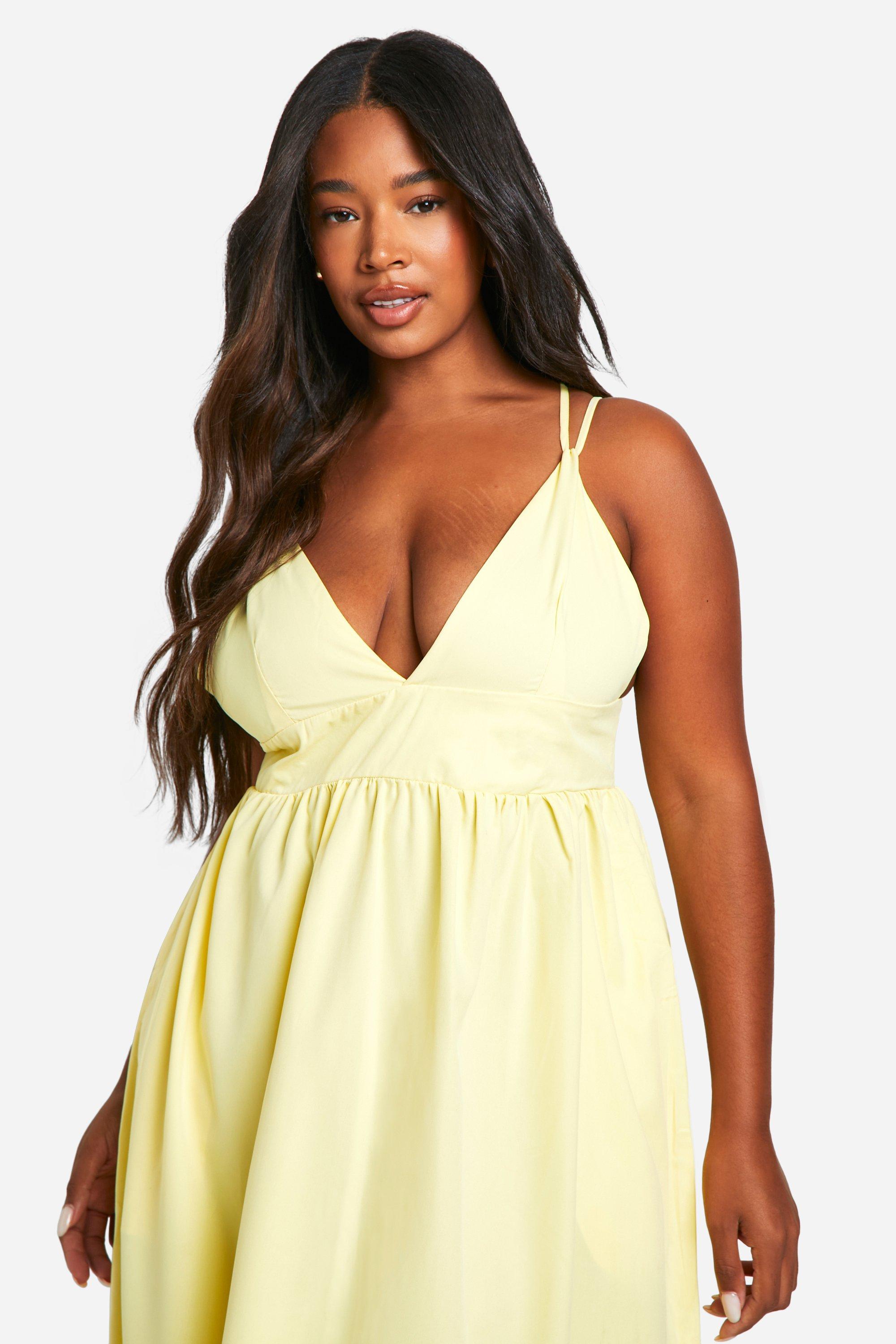 Plus Strappy Frill Hem Maxi Dress boohoo