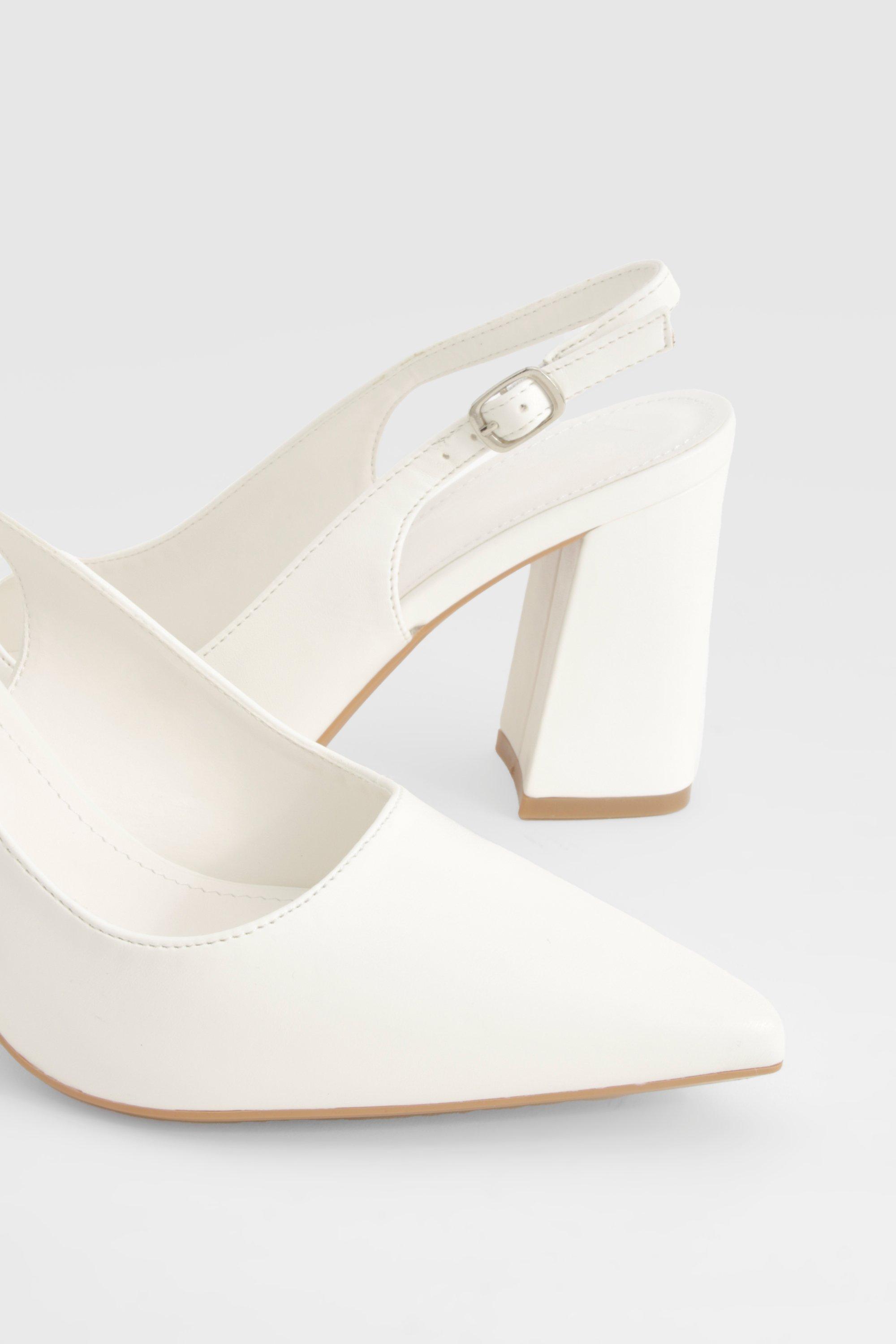 White block court heels top