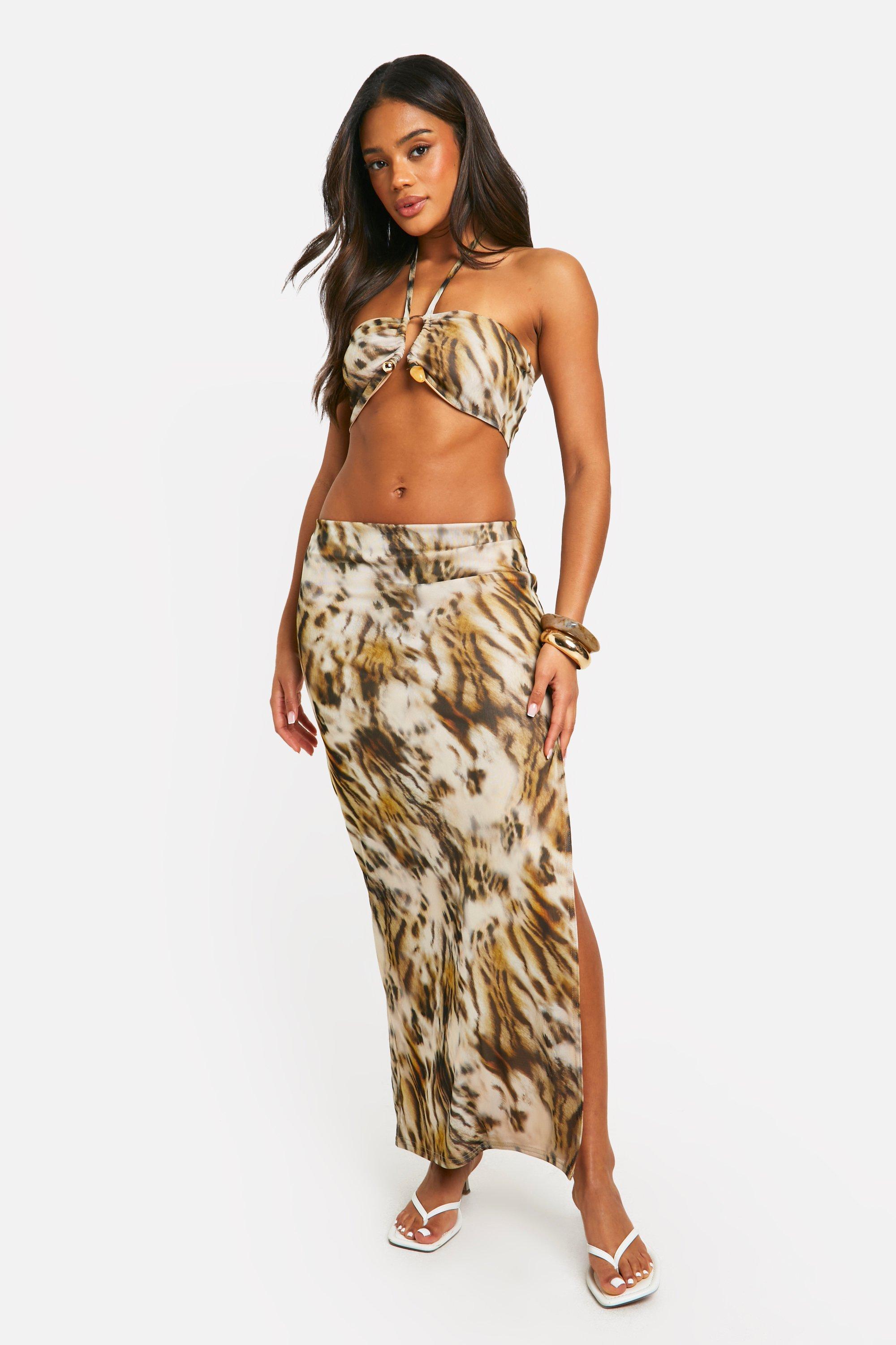 Cow print skirt boohoo best sale