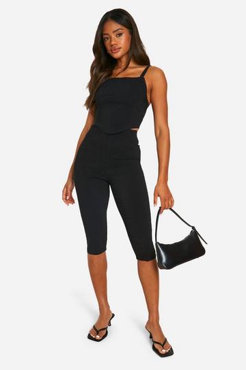 Fitted Capri Pant black