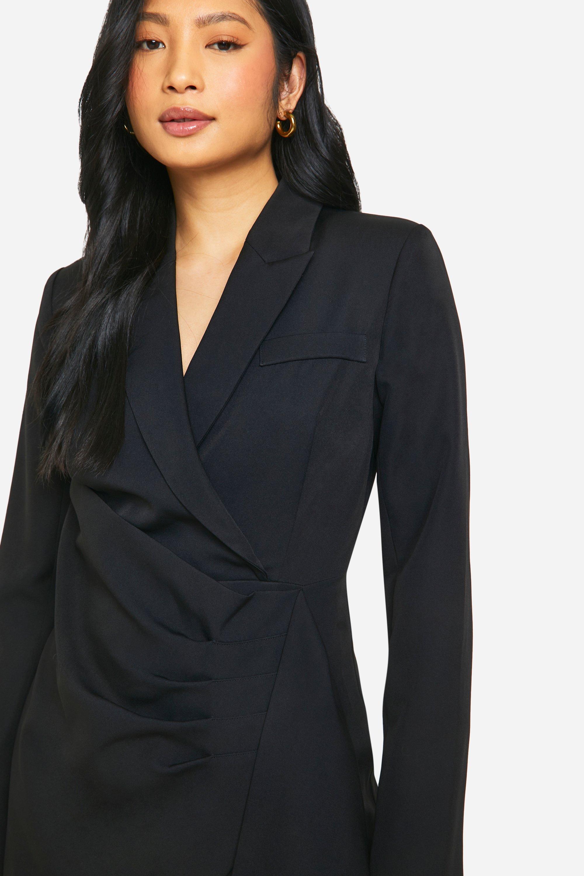 Black blazer dress boohoo hotsell