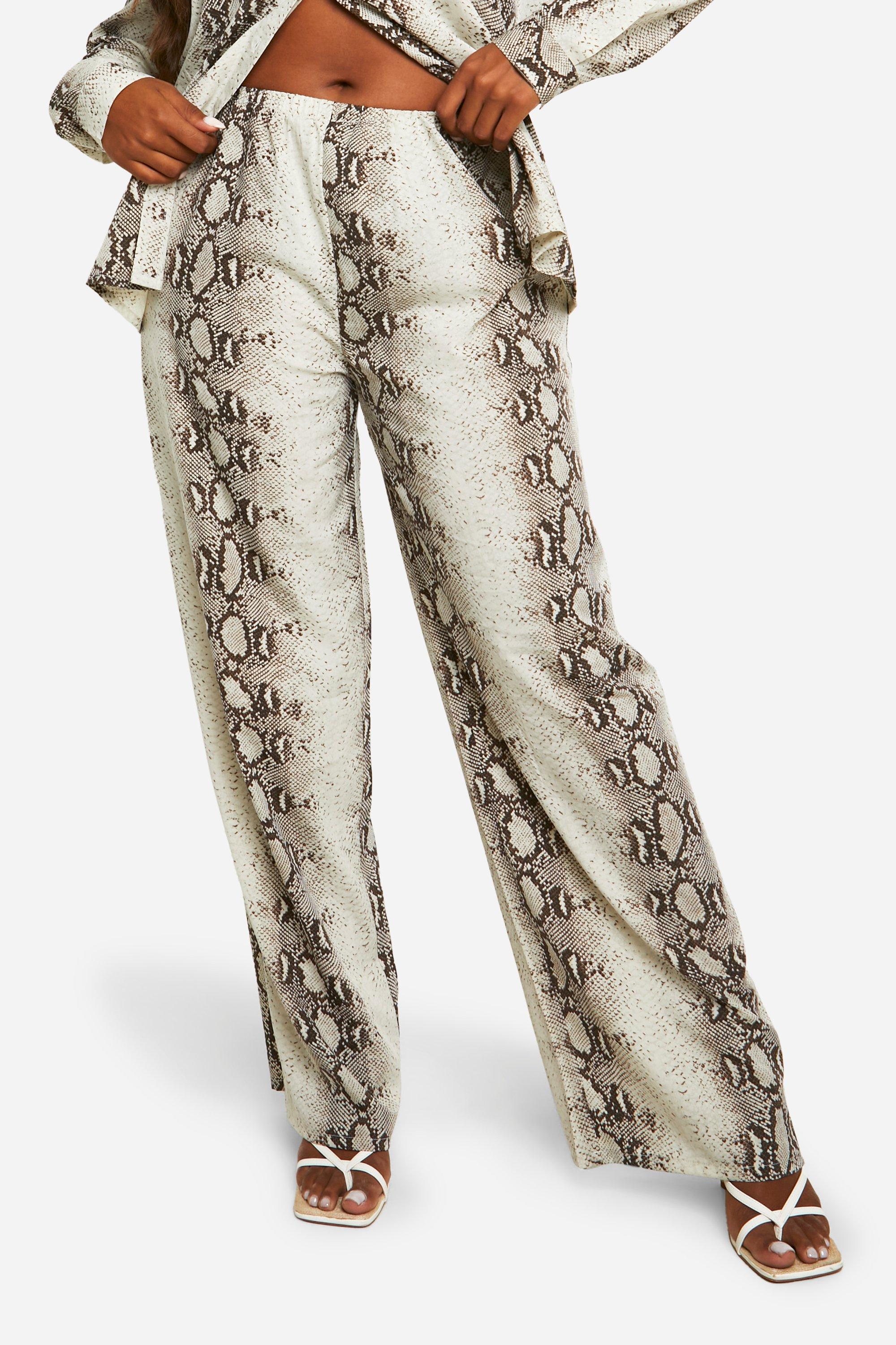 Pantalon femme imprimé serpent sale