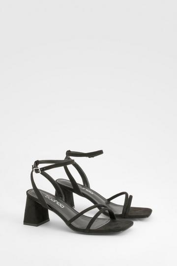 Asymmetric 2 Part Block Heels black