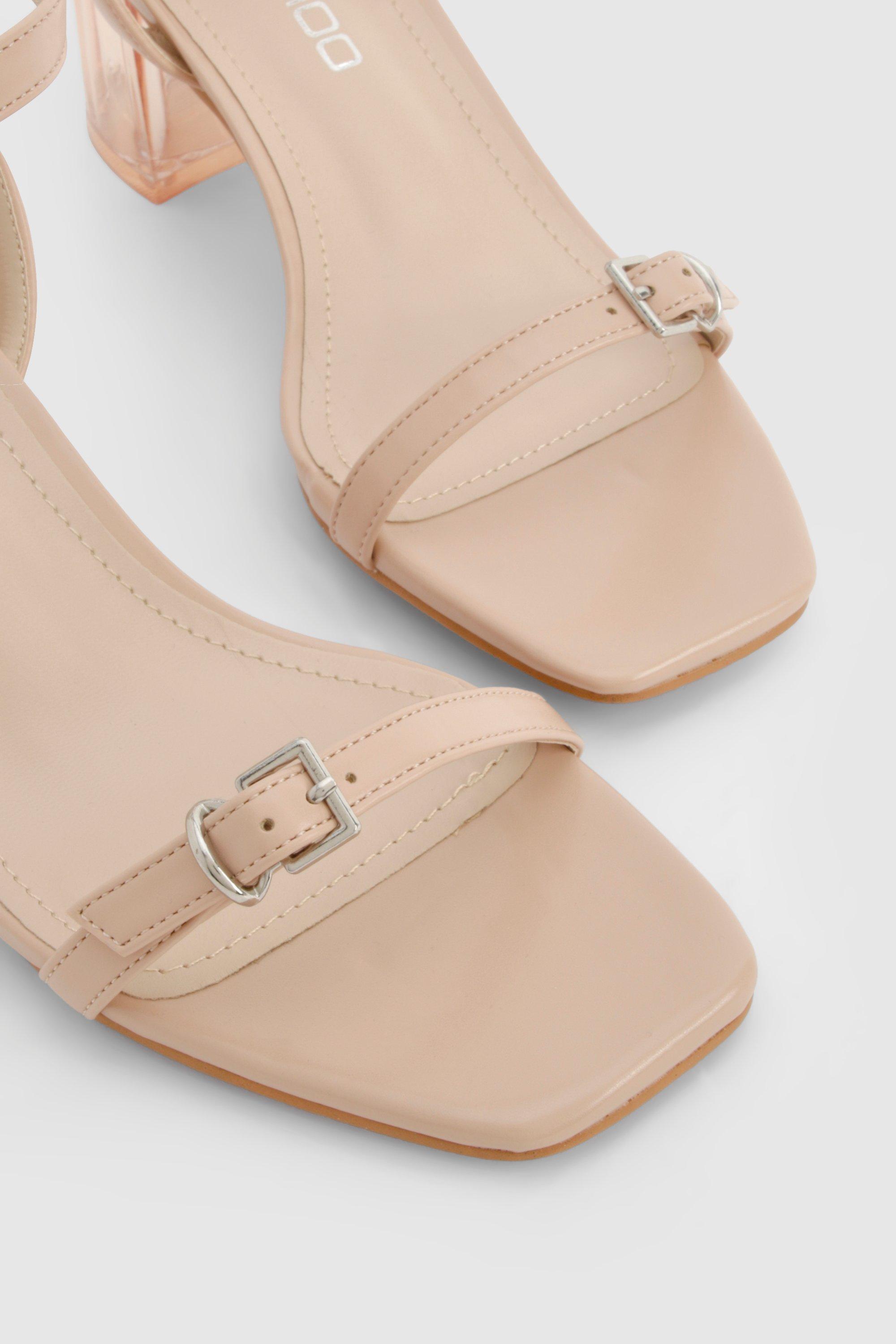 Transparante Sandalen Met Gesp En Hakken