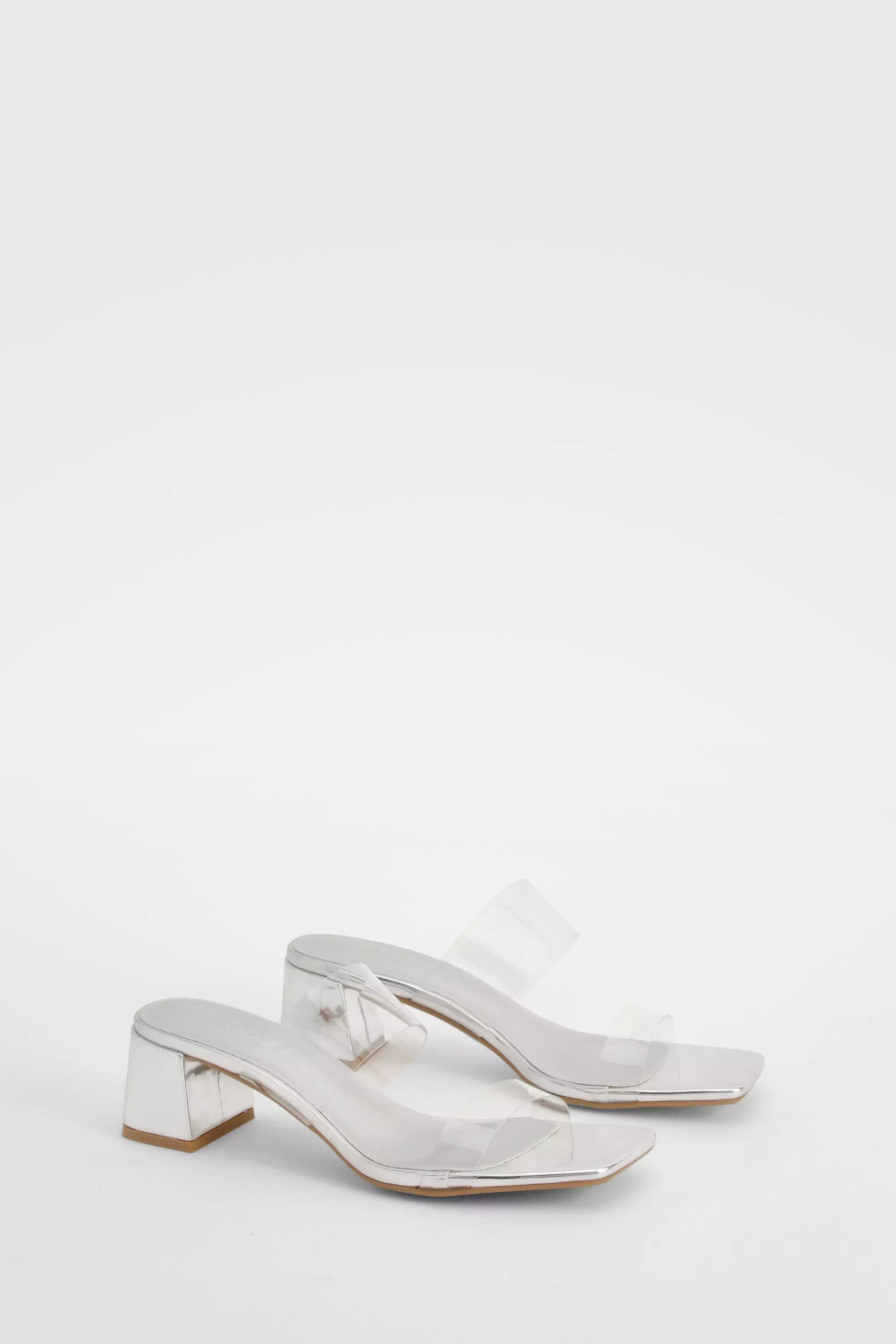 Clear strap mules hotsell