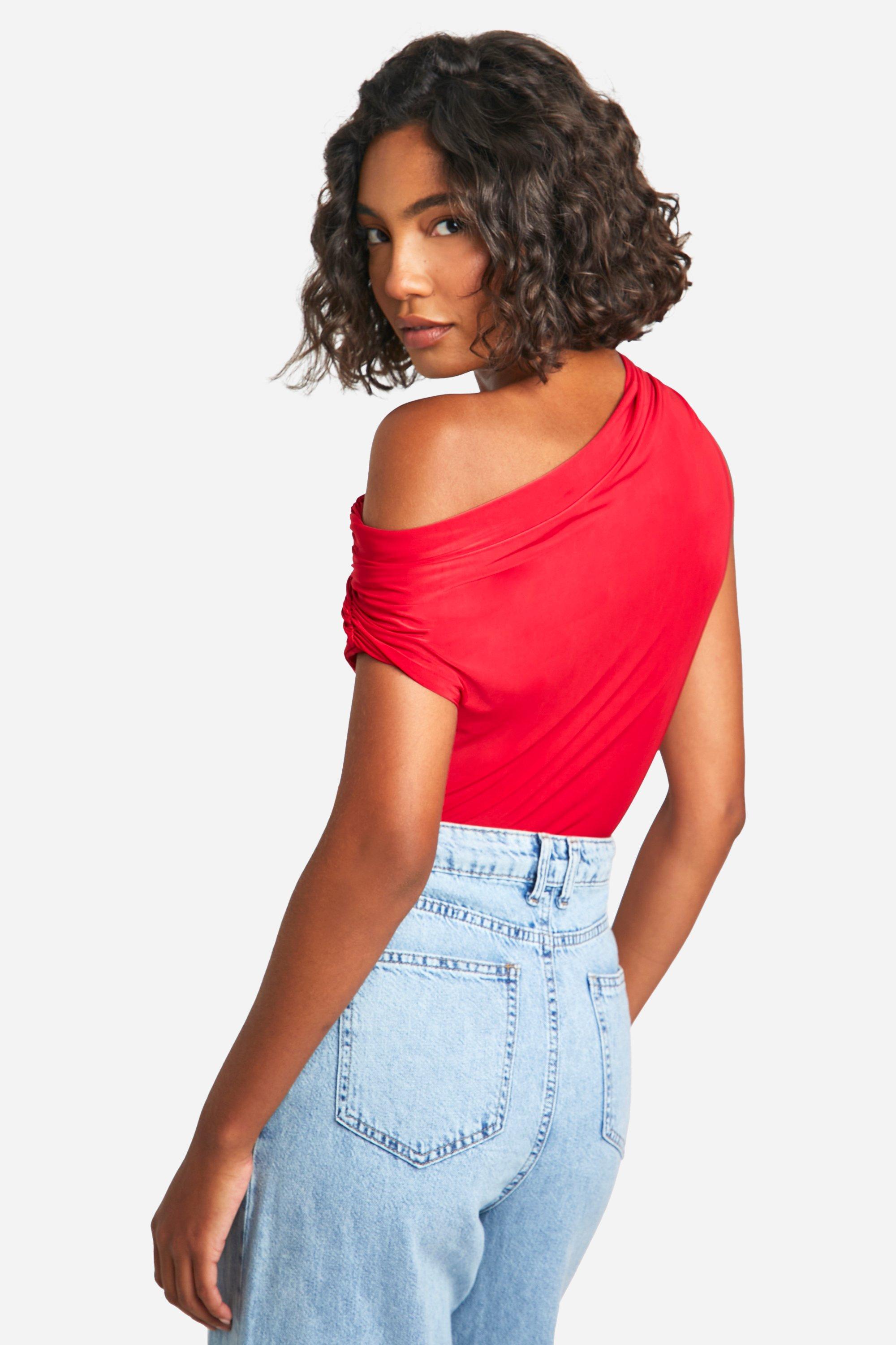 Tall Double Layer Slinky Bardot Top
