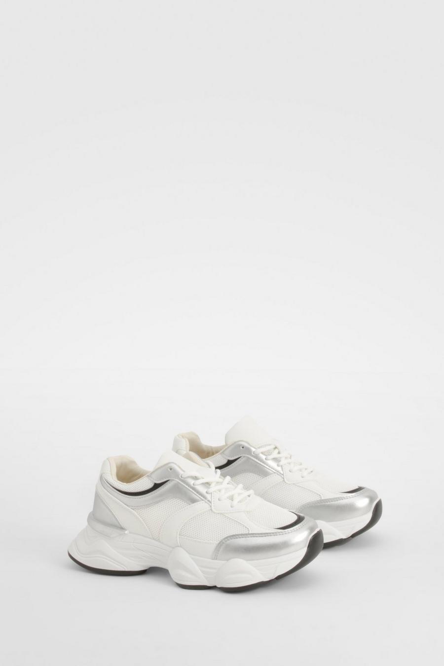White Chunky Sporty Trainers image number 1