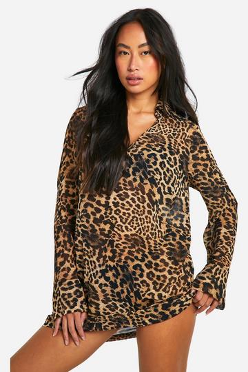 Luipaardprint Strand Cover-Up Kaftan leopard