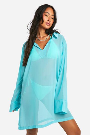 Cover-up Beach Kaftan aqua