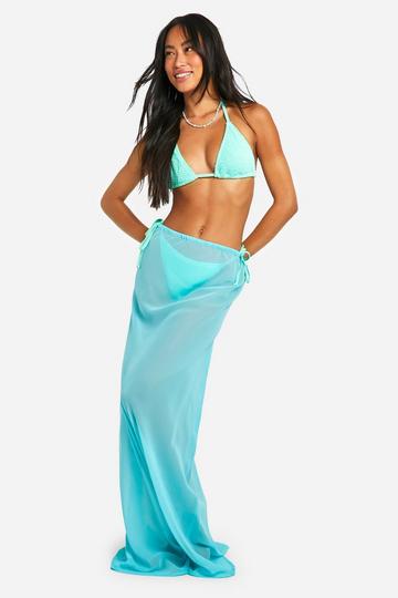 Maxi Beach Cover-up Skirt aqua