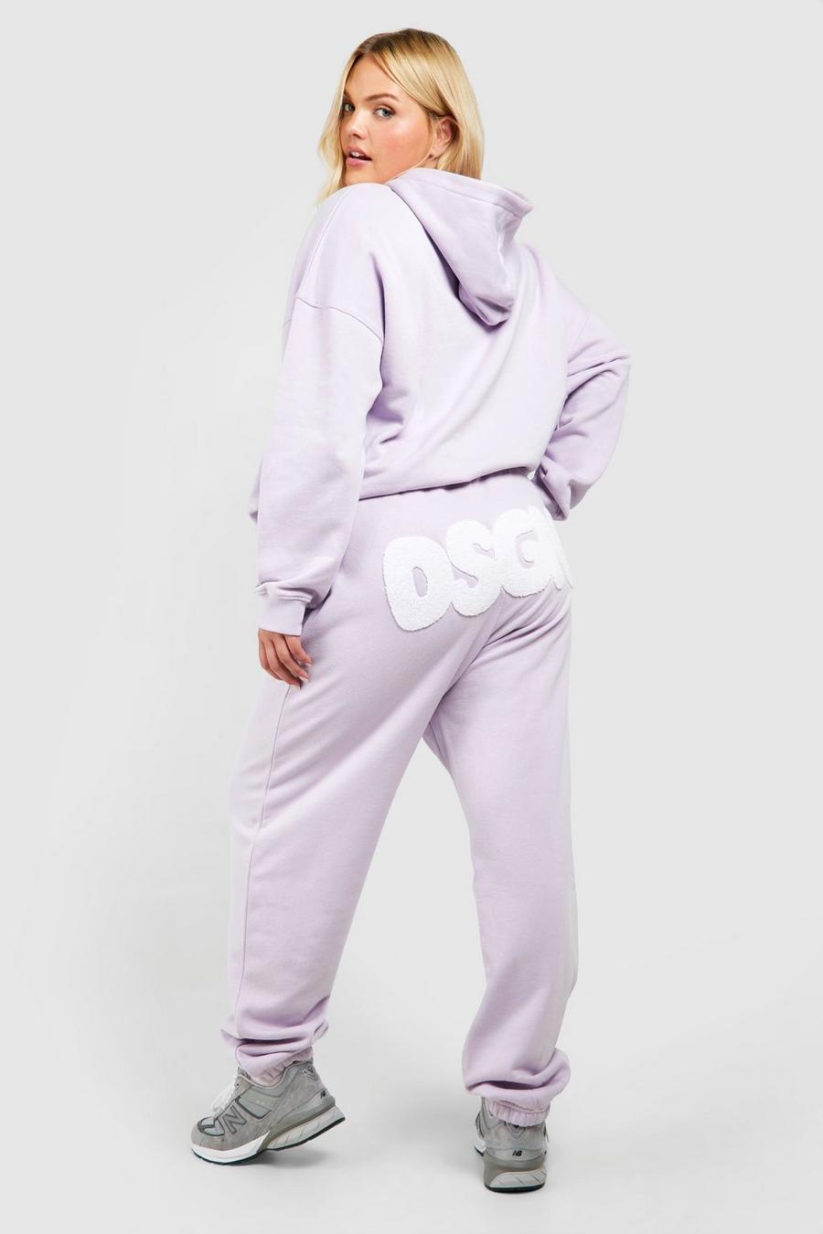 Lilac Plus Dsgn Studio Bubble Toweling Applique Oversized Sweatpant image number 1