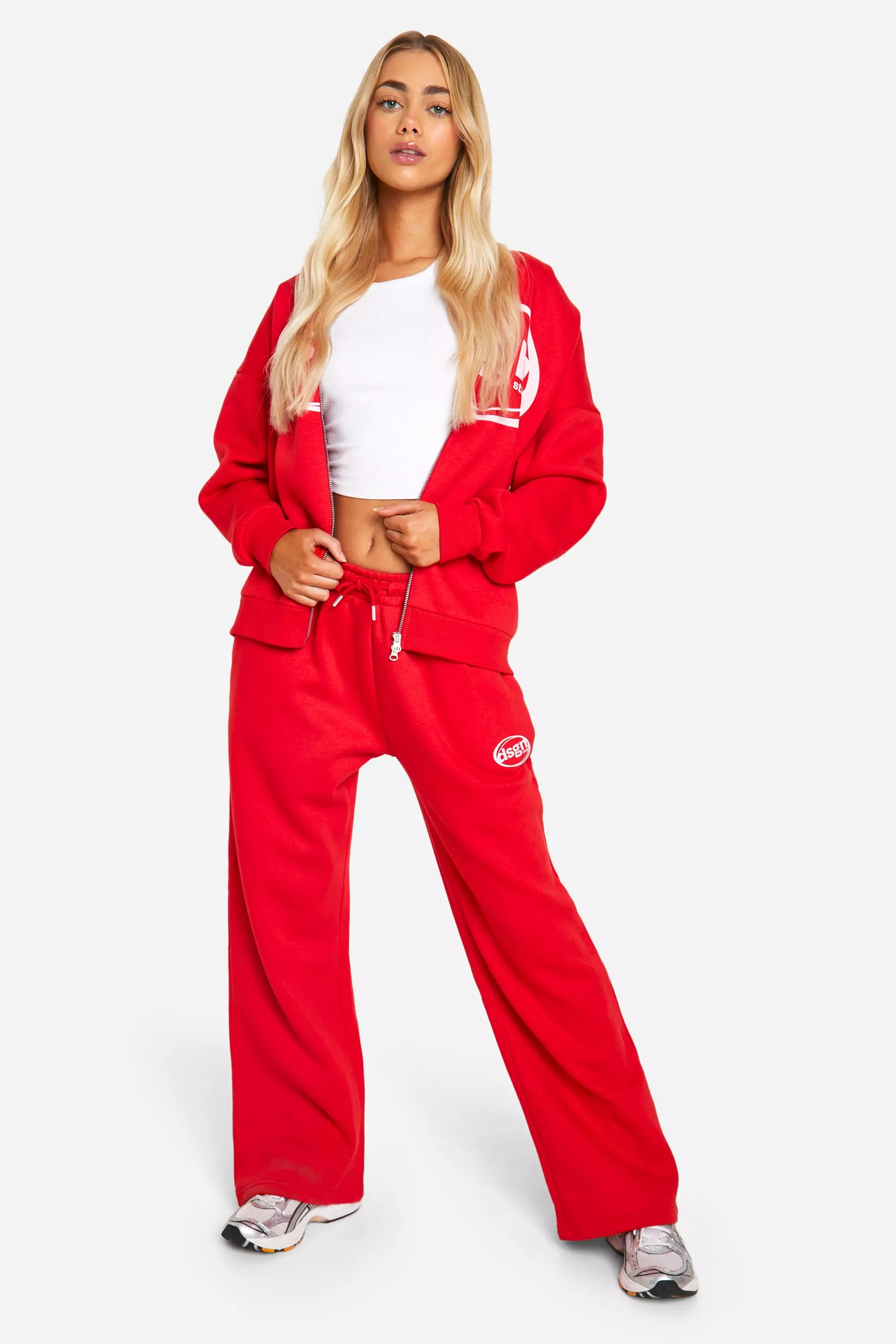 Red Dsgn Studio Oval Print Cuffed Oversized Jogger  صورة بديلة