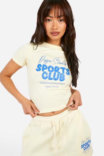 Dsgn Studio Sports Club Bubble Slogan Baby T-shirt lemon