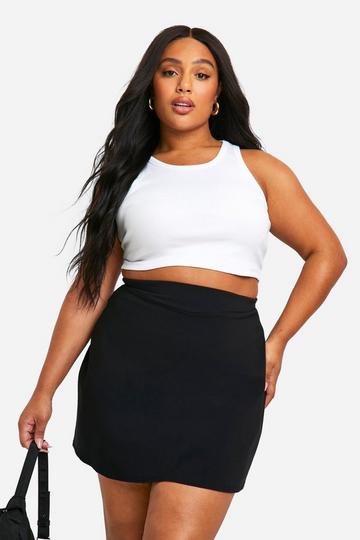 Plus Bengaline Skater Skort black