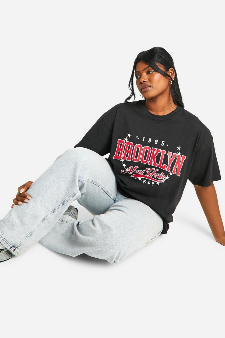 Black Plus Brooklyn Ny T Shirt image number 1