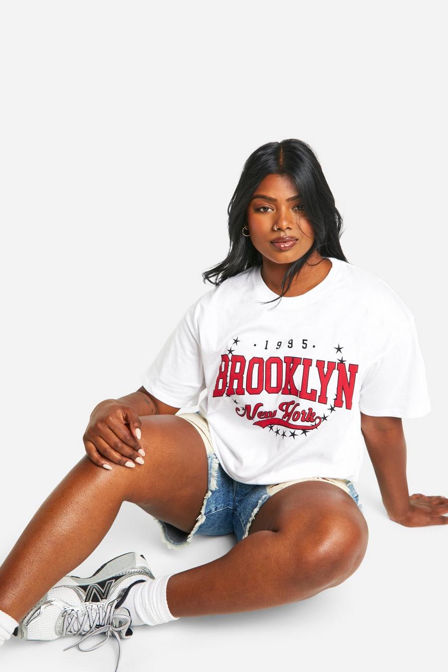 White Plus Brooklyn Ny T Shirt image number 1