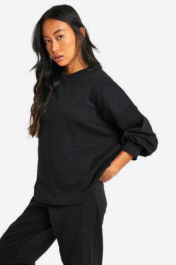 Black Dsgn Studio Embroidered Oversized Sweatshirt