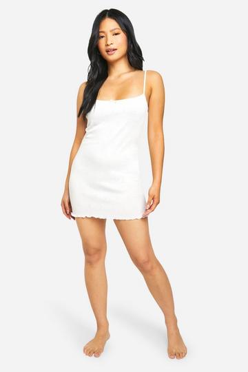 Petite Pointelle Nightgown white