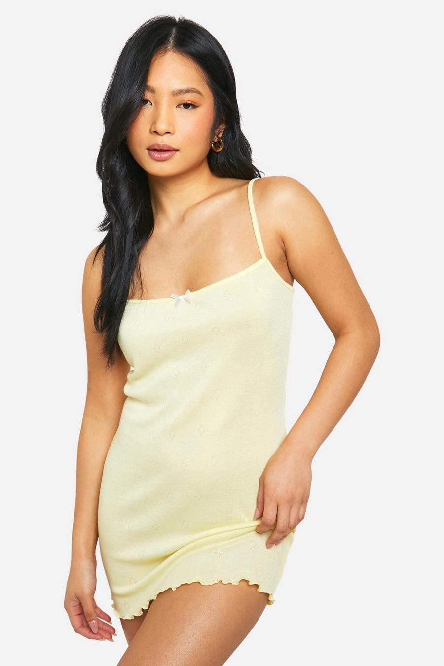 Lemon Petite Pointelle Nightgown