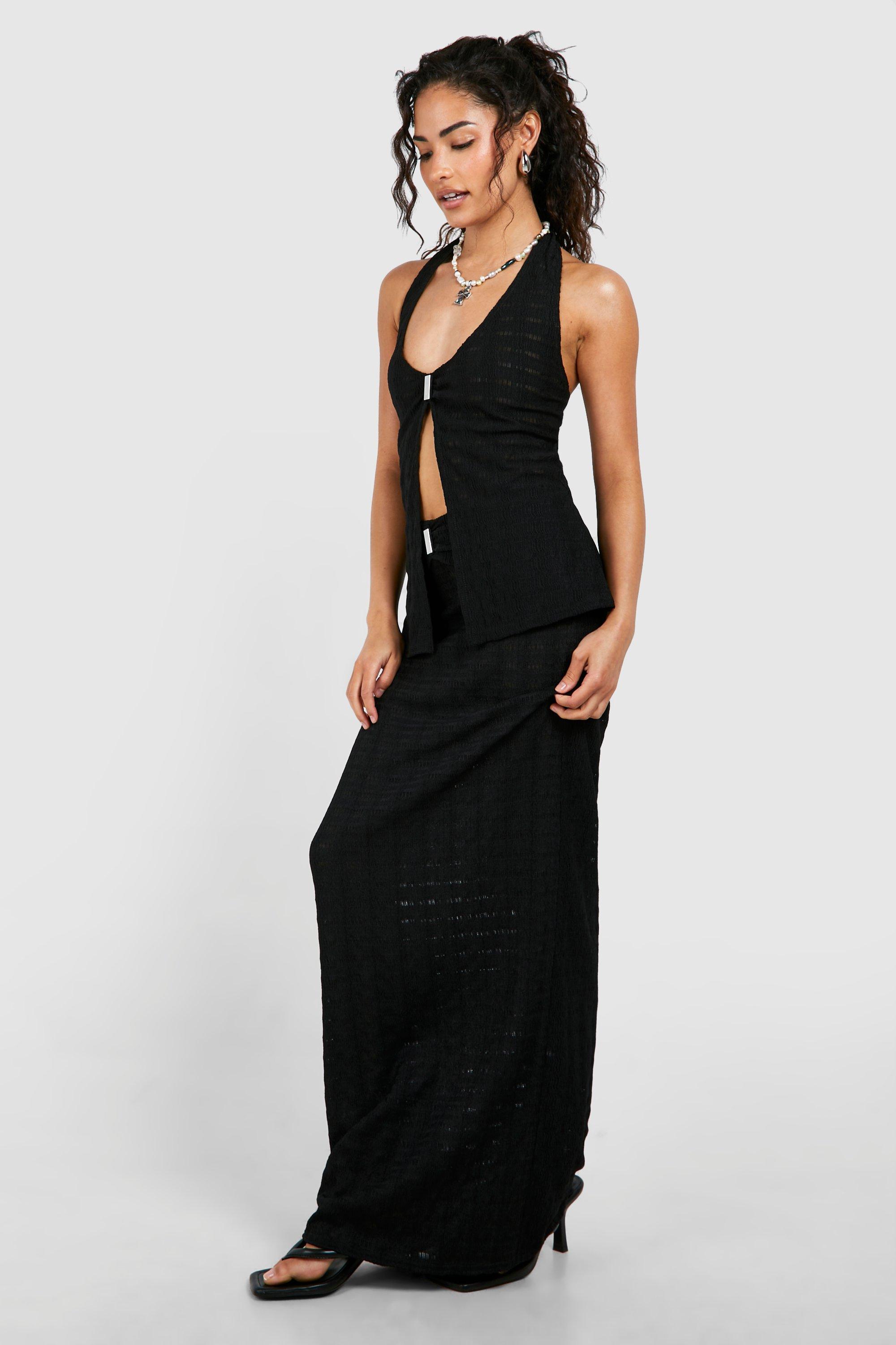 Long black evening skirt petite online
