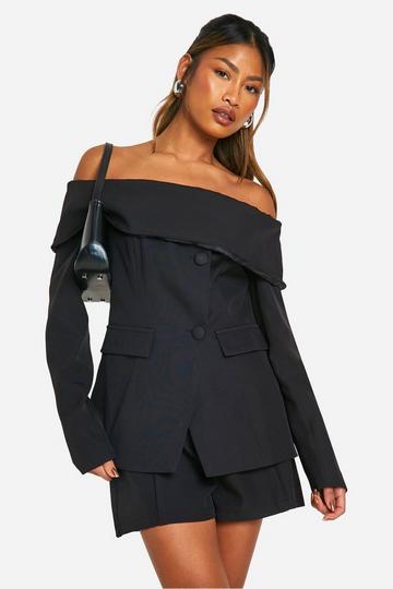 Bardot Fitted Tailored Blazer black