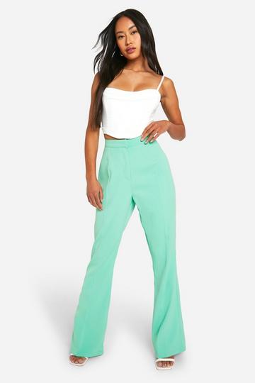 Fit & Flare Dress Pants emerald