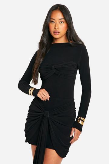 Strakke Geknoopte Bodysuit black