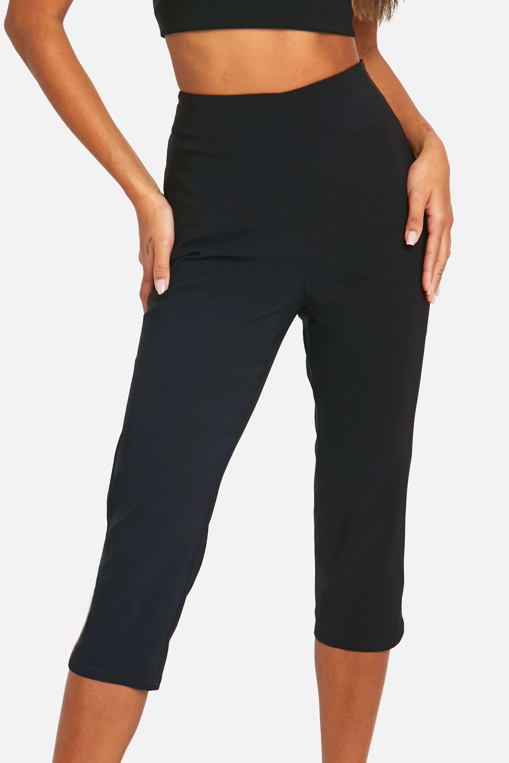 Womens black capri pants store