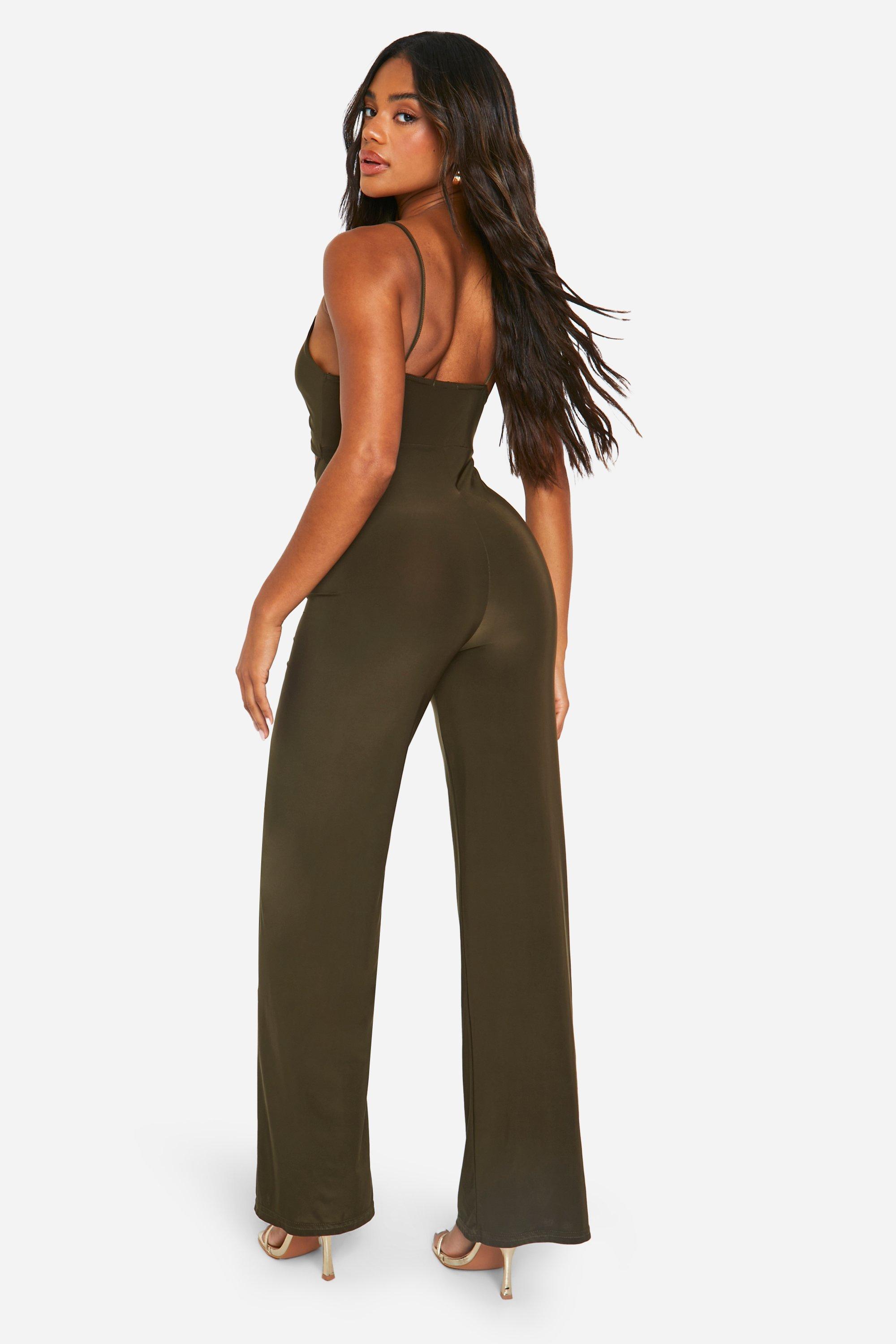 Olive green jump suit on sale