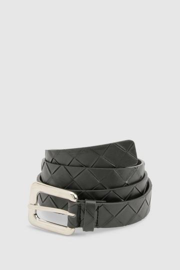 Woven Detail Belt black