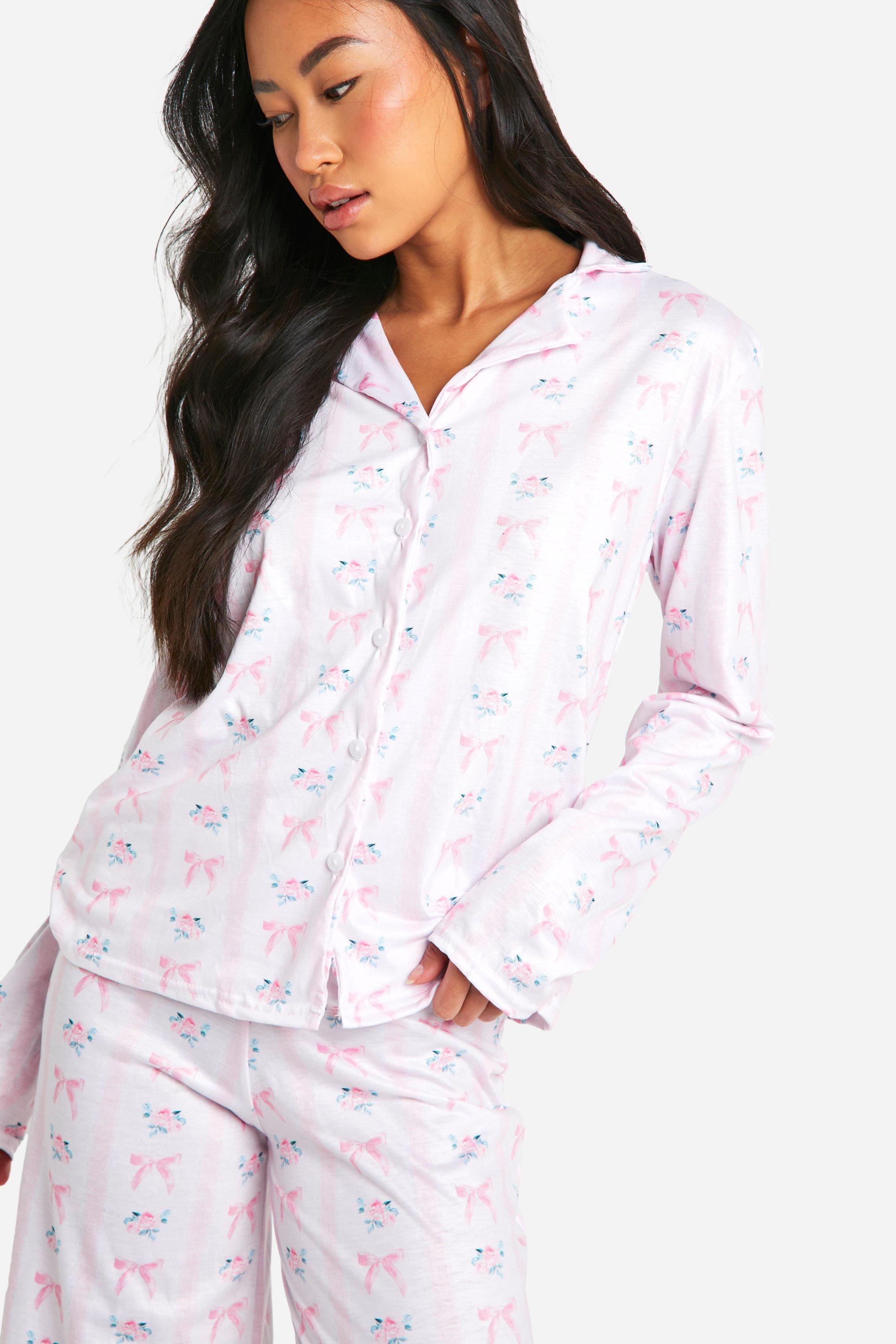 Womens pjs boohoo sale