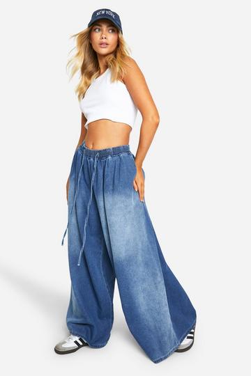 Extreme Wide Leg Denim Jeans denim-blue