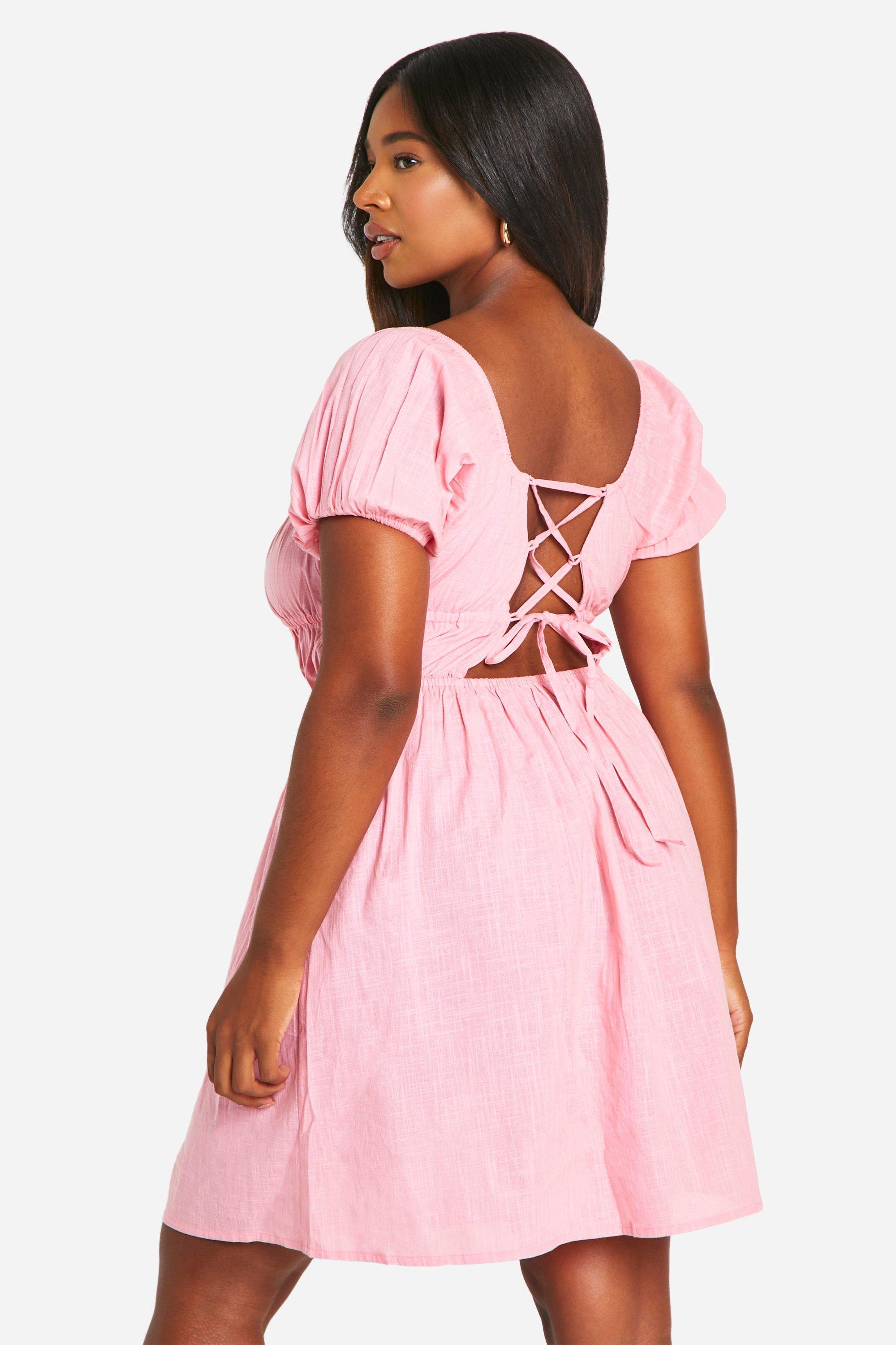 ★Cest Moidew★ Cest_Pink rose puff sleeve dress Buy Angel & Rocket Pink Ines Purple Embellished Puff Sleeve