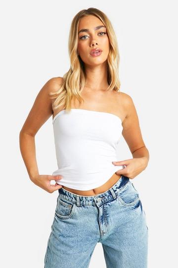 White Jean Grazer Longline Bandeau