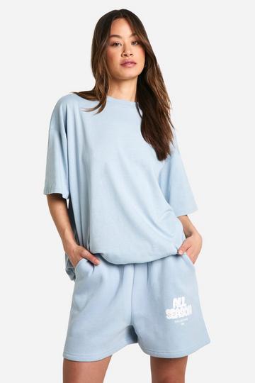 Tall All Season Back Printed T-shirt & Short Set blue