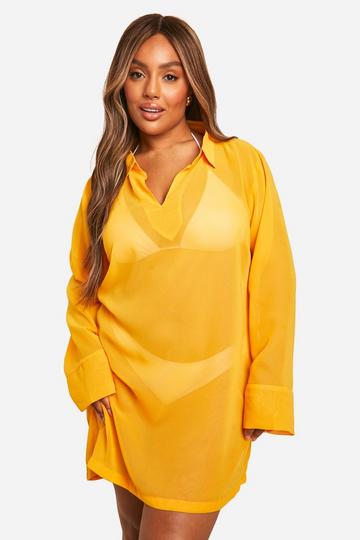 Plus Cover-up Beach Kaftan orange