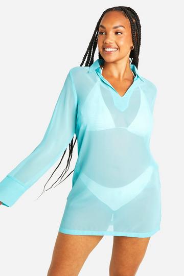 Plus Cover-up Beach Kaftan aqua